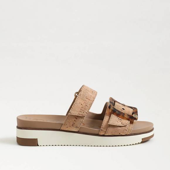 NEW SAM EDELMAN women's ariane sandal in cork - Picture 1 of 4